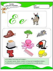 E Sesi Çalışma Sayfaları